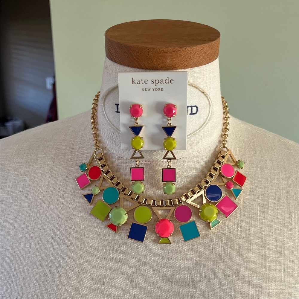 Kate Spade Colorful Geometric Necklace Set
